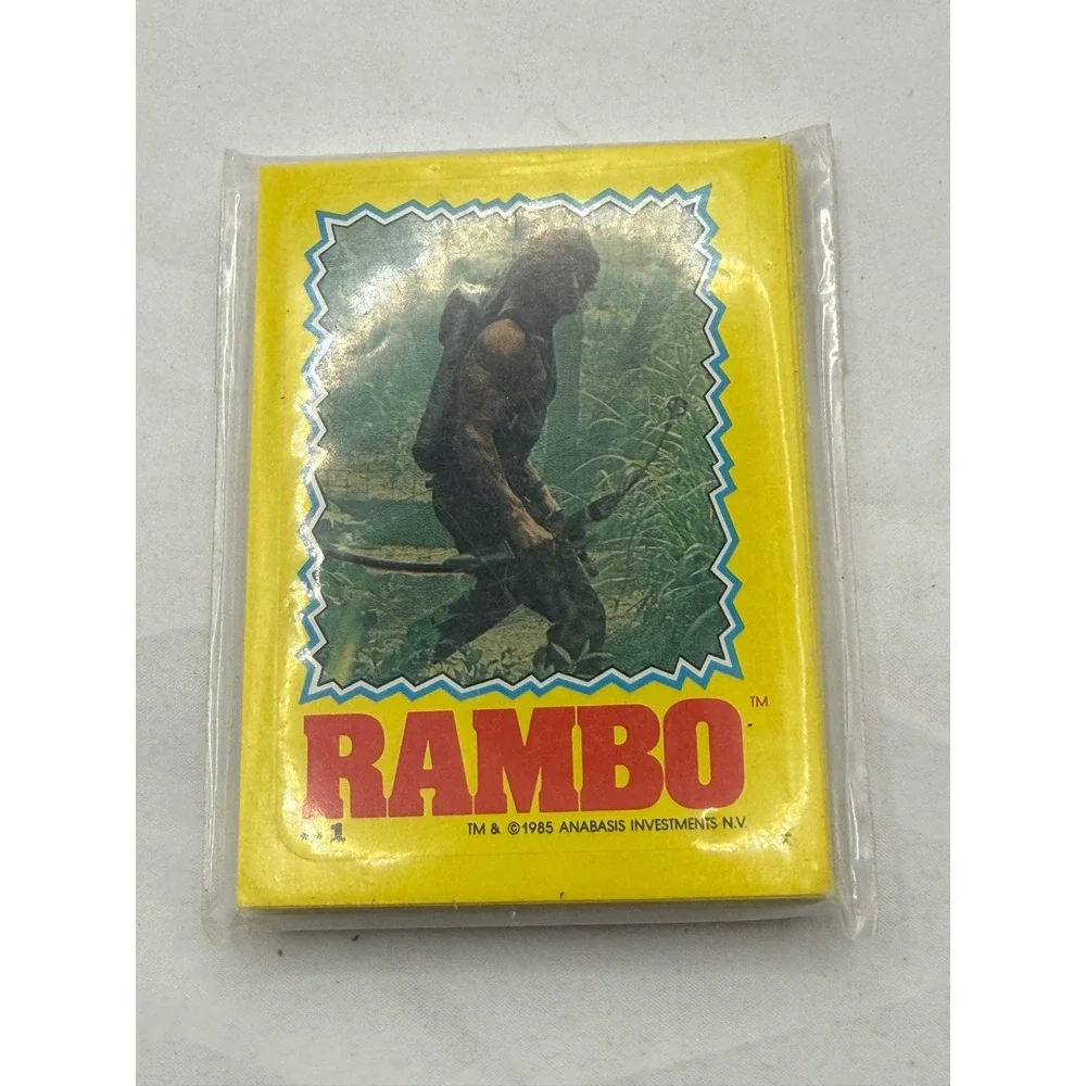 1985 Rambo Sticker‎ Card Sealed Original Vintage Collectible 1980s  Memorabilia